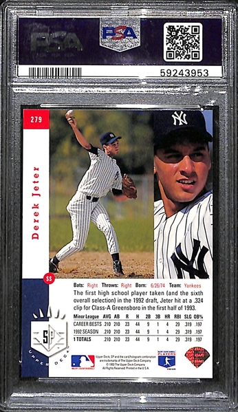 1993 SP Foil Derek Jeter #279 Rookie Card Graded PSA Authentic