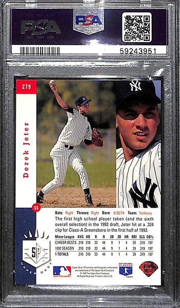 1993 SP Foil Derek Jeter #279 Rookie Card Graded PSA 6