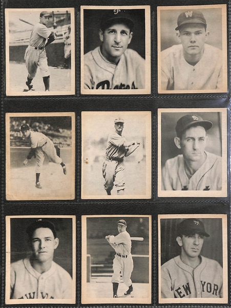 Near Complete 1939 Play Ball Set (158 of 162 Cards) - Many HOFers
