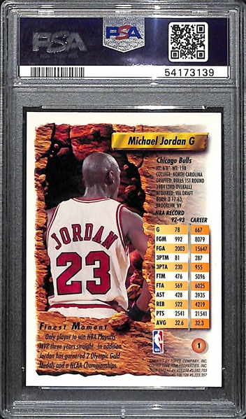 1993 Finest Michael Jordan #1 Graded PSA 9 Mint