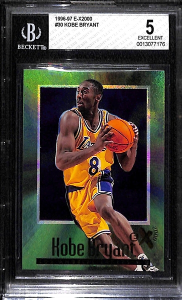 1996 Skybox E-X2000 Kobe Bryant Rookie Graded BGS 5