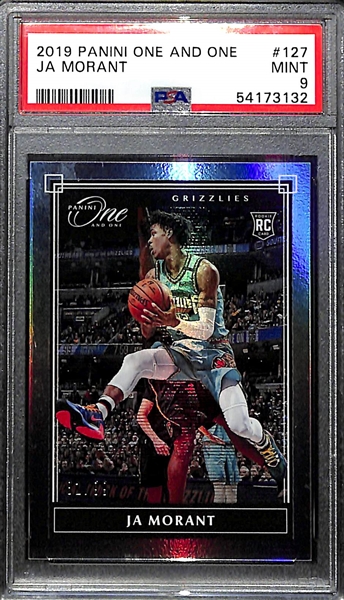 2019 Panini One and One Ja Morant #127 Rookie (#ed 81/99) Graded PSA 9 Mint