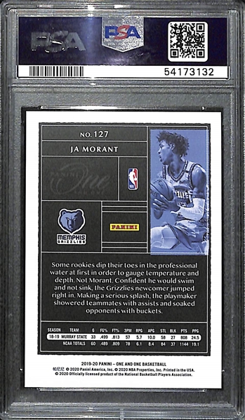 2019 Panini One and One Ja Morant #127 Rookie (#ed 81/99) Graded PSA 9 Mint