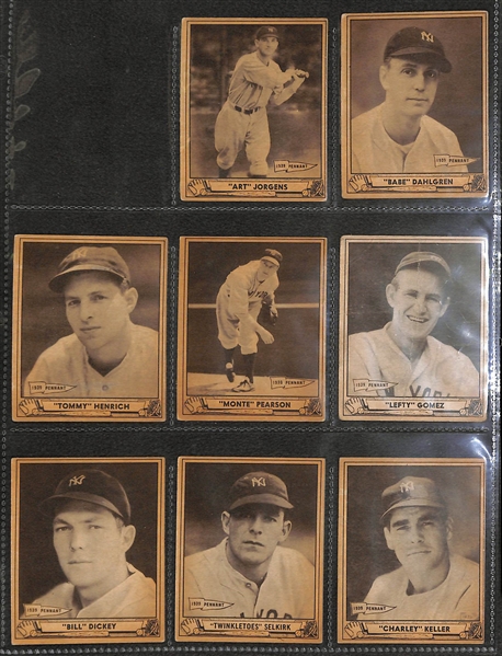 Near Complete 1940 Play Ball Set (212 of 240 Cards) - Many HOFers