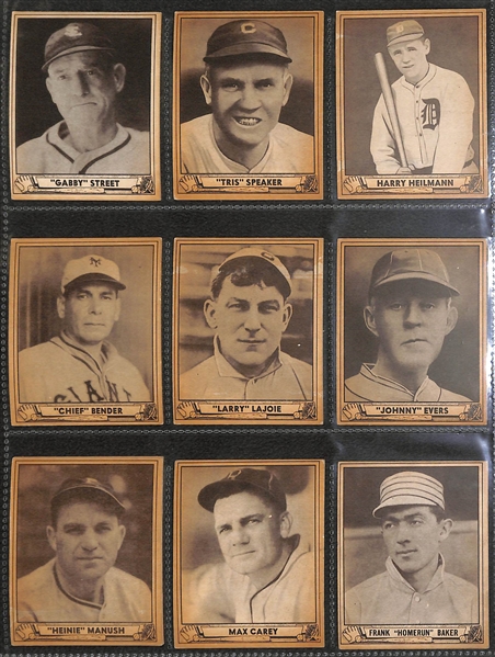 Near Complete 1940 Play Ball Set (212 of 240 Cards) - Many HOFers