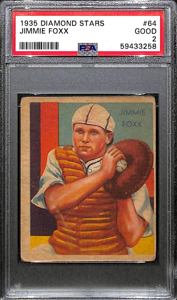 1935 Diamond Stars Jimmie Foxx #64 Graded PSA 2