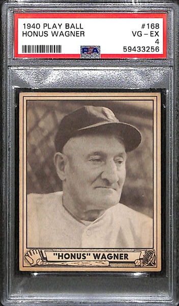 1940 Play Ball Honus Wagner #168 Graded PSA 4