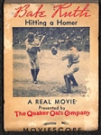 1934 Quaker Oats Puffed Wheat Babe Ruth "Hitting a Homer" Flip Book (By Moviescope)