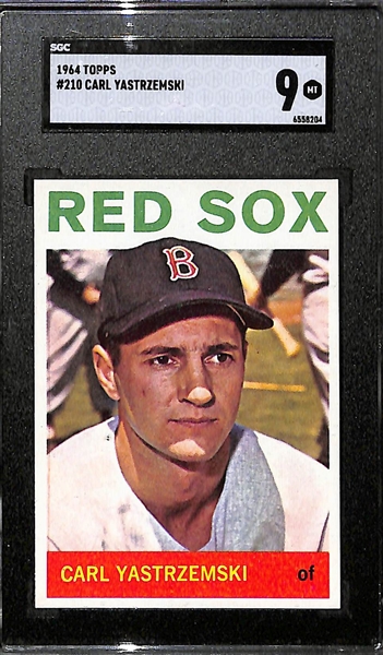 Pack Fresh 1964 Topps Carl Yastrzemski #210 Graded SGC 9 Mint (Rare High Grade Card)