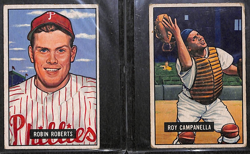 1951 Bowman Baseball Partial Set - 232 of 324 Cards - Many High Series Cards