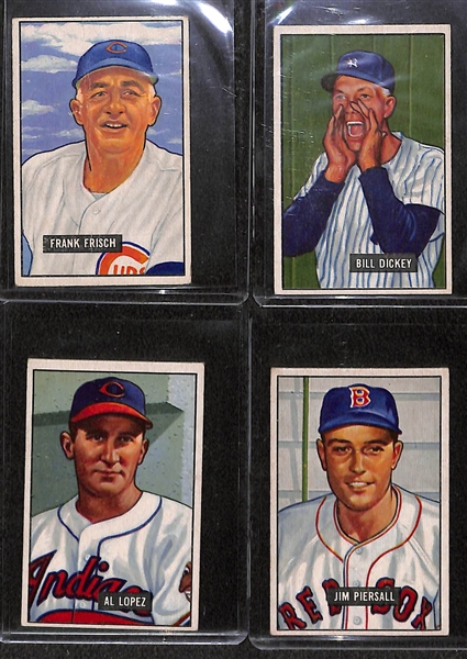 1951 Bowman Baseball Partial Set - 232 of 324 Cards - Many High Series Cards