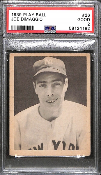 1939 Play Ball Joe DiMaggio #26 Graded PSA 2