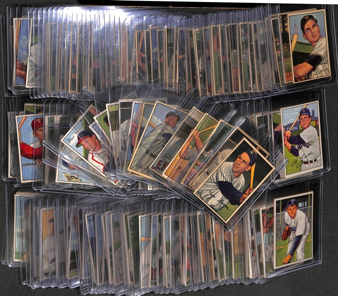 1952 Bowman Baseball Partial Set - 164 of 252 Cards