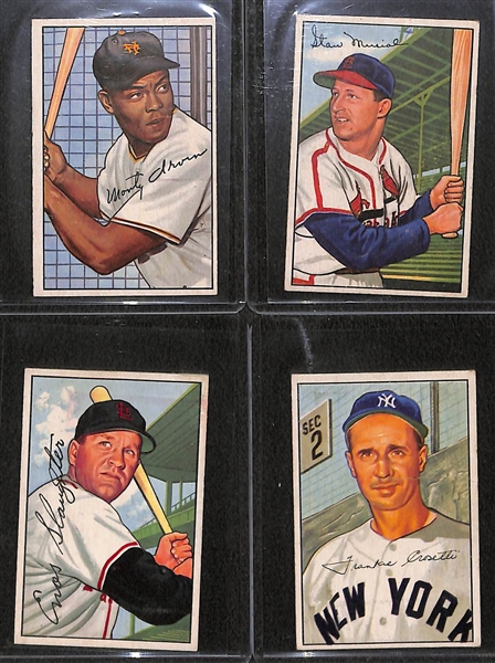 1952 Bowman Baseball Partial Set - 164 of 252 Cards