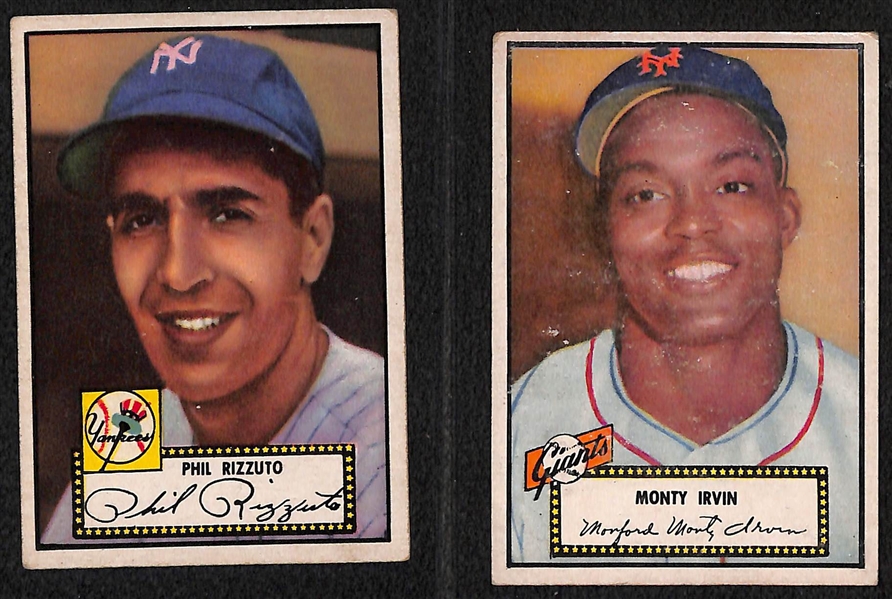  Lot of (117) of the First 130 - 1952 Topps Baseball Cards in the Set - Approx 1/4 of the Set - w. #11 Phil Rizzuto