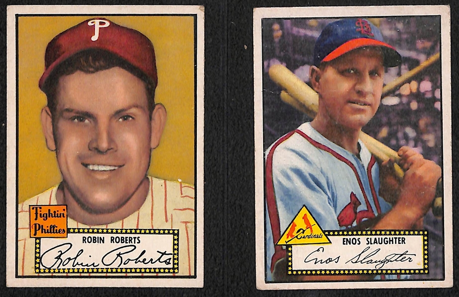  Lot of (117) of the First 130 - 1952 Topps Baseball Cards in the Set - Approx 1/4 of the Set - w. #11 Phil Rizzuto