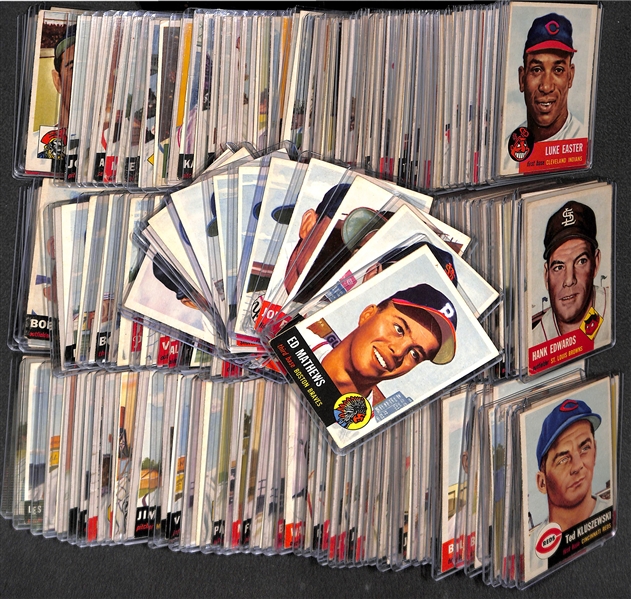 1953 Topps Baseball Partial Set - 187 of 274 Cards