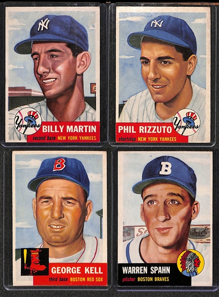 1953 Topps Baseball Partial Set - 187 of 274 Cards