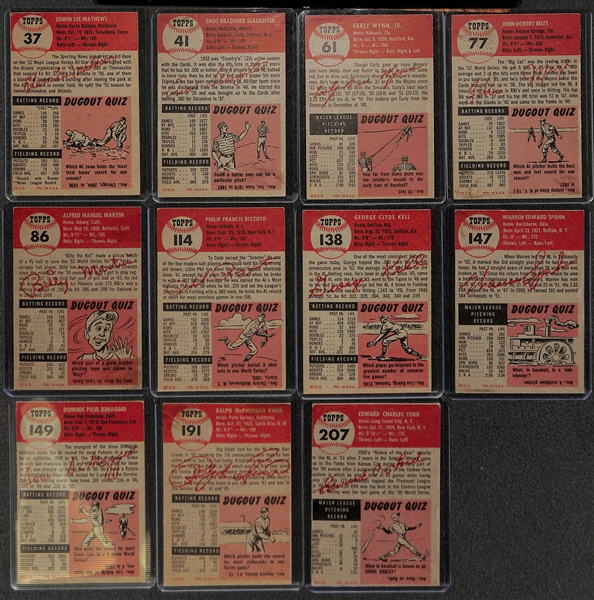 1953 Topps Baseball Partial Set - 187 of 274 Cards