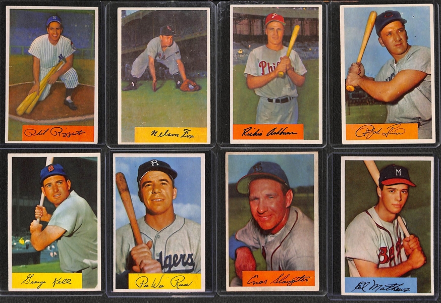 1954 Bowman Baseball Near Complete Set - 209 of 224 Cards