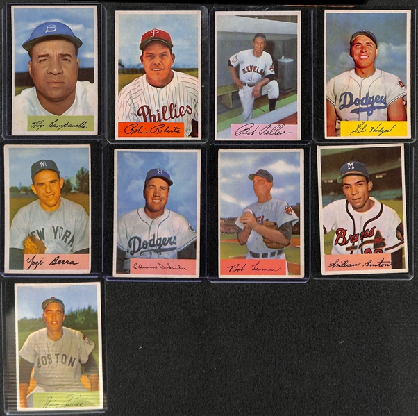 1954 Bowman Baseball Near Complete Set - 209 of 224 Cards