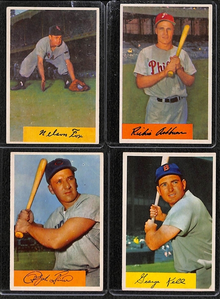 1954 Bowman Baseball Near Complete Set - 209 of 224 Cards