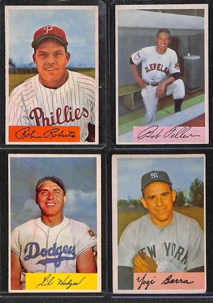 1954 Bowman Baseball Near Complete Set - 209 of 224 Cards