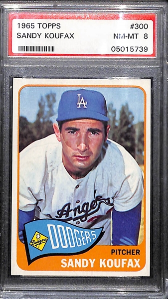 1965 Topps Sandy Koufax #300 Graded PSA 8 NM-MT