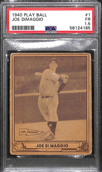 1940 Play Ball Joe DiMaggio #1 Graded PSA 1.5