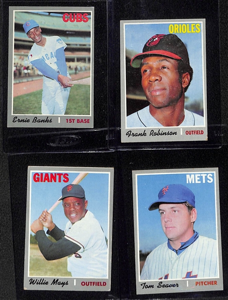 1970 Topps Baseball Card Complete Set (720 Cards) in Binder (Munson Rookie, Nolan Ryan, +) Many VG+-NM Cards