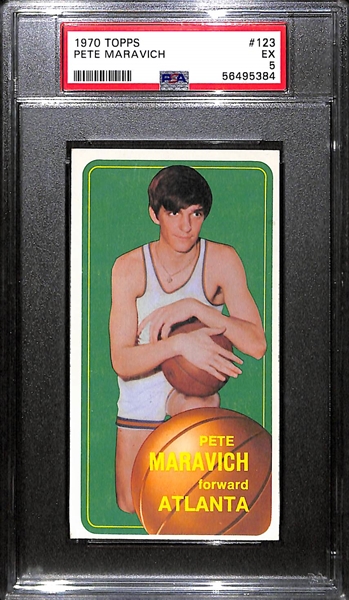 1970 Topps Pete Maravich Rookie Card #123 Graded PSA 5 EX