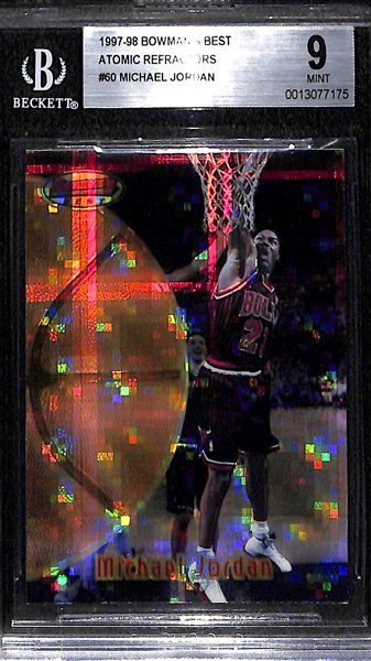 1997-98 Bowman's Best Michael Jordan Atomic Refractor Graded BGS 9 Mint
