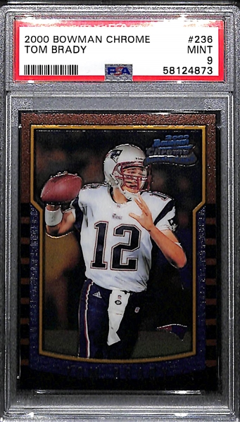 2000 Bowman Chrome Tom Brady #236 Rookie Card Graded PSA 9