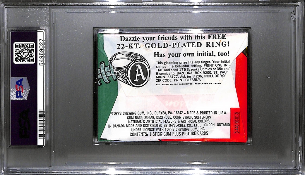 1970 Topps Football Wax Pack (OJ Simpson Rookie Year) Graded PSA 8 (New PSA Holder)