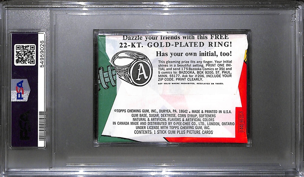 1970 Topps Football Wax Pack (OJ Simpson Rookie Year) Graded PSA 7 (New PSA Holder)
