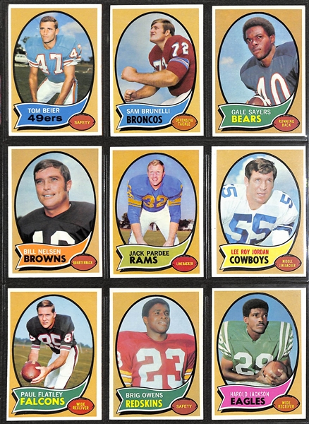 1970 Topps Football Complete Set (All 263 Cards - Mostly Pack Fresh w. 14 Graded) - OJ Simpson Rookie (PSA 7), Starr (PSA 8), Mack Rookie (PSA 8), Hill Rookie (PSA 7), Humphrey Rookie (PSA 8), Page...