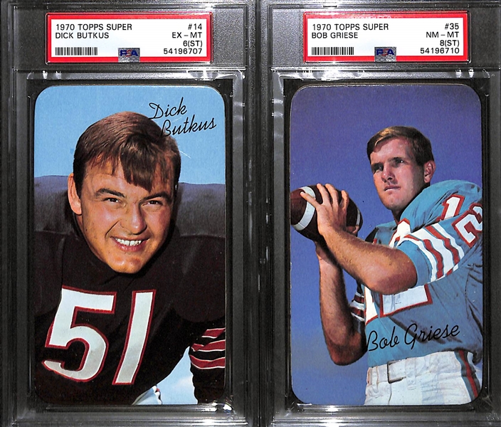 1970 Topps Super Football Complete Set (All 35 w. 5 Graded) w. PSA 9 Bart Starr and OJ Simpson Rookie (PSA 4 - Presents Nicer!)