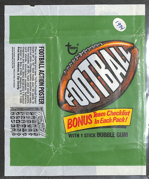 1974 Topps Football Complete Set (All 528 Cards ) - Mostly Pack Fresh w. 5 Graded PSA 8 - John Hannah Rookie, Franco Harris, OJ Simpson, Larry Csonka, and Fran Tarkenton!