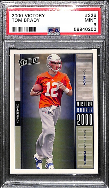 2000 Upper Deck Victory Tom Brady Rookie Card #326 Graded PSA 9 Mint