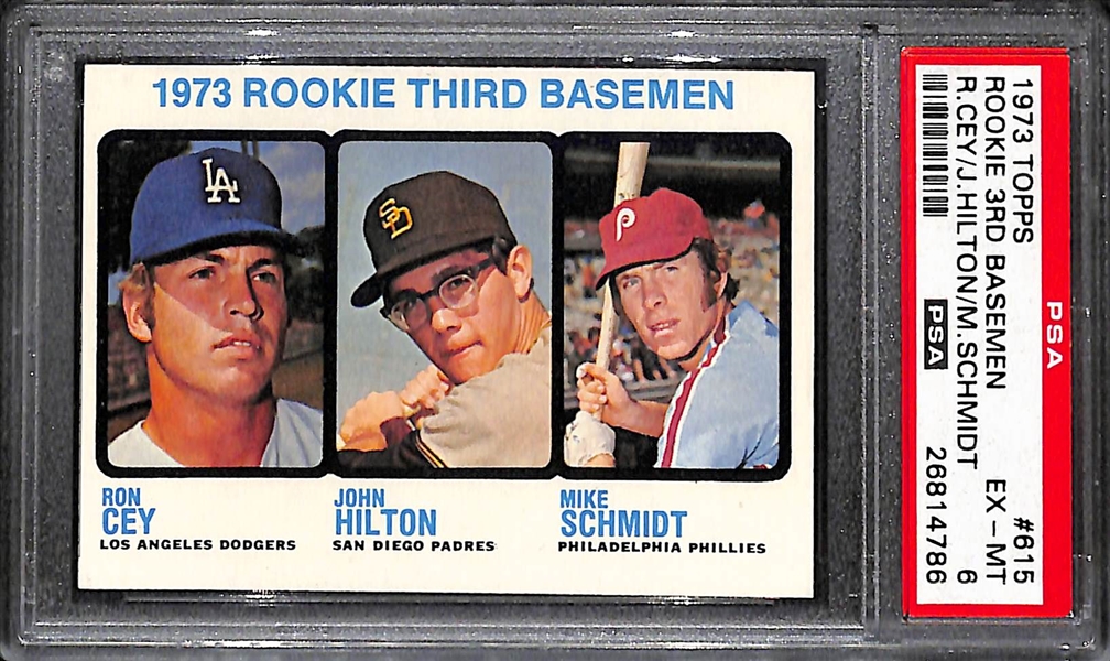 1973 Topps Mike Schmidt #615 Rookie Card Graded PSA 6 EX-MT