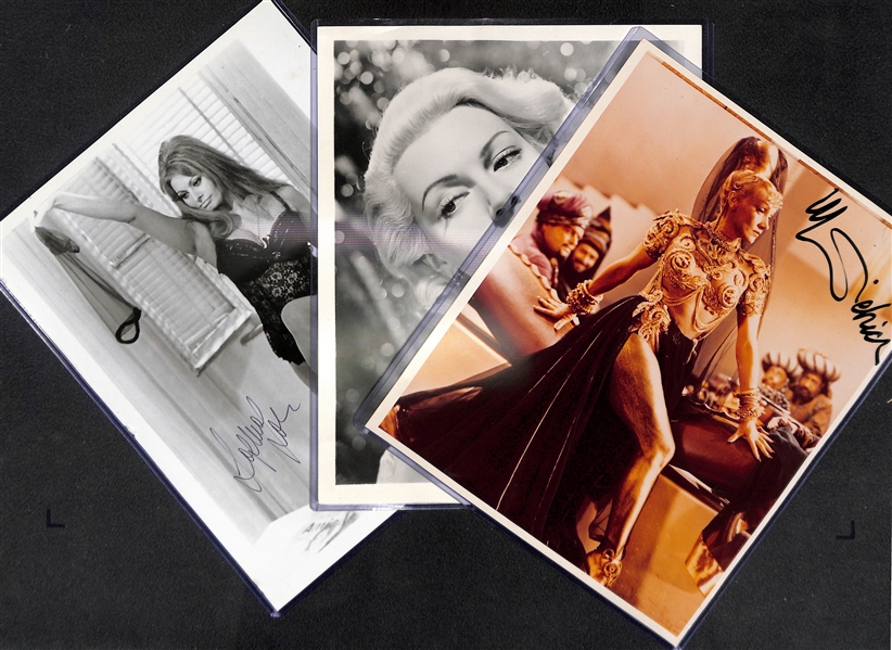 Star Actress Autograph Lot - Lana Turner, Marlene Dietrich, Sophia Loren  - JSA Auction Letter of Authenticity
