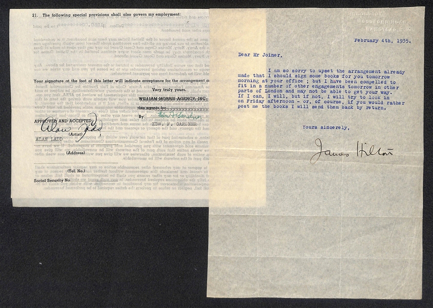 Lot of (8) Signed Entertainment Items w. Rita Hayworth Cut Autograph, Mae West Photo, Mae Clarke Photo,  (2 )Mario Lenza, + - JSA Auction Letter 