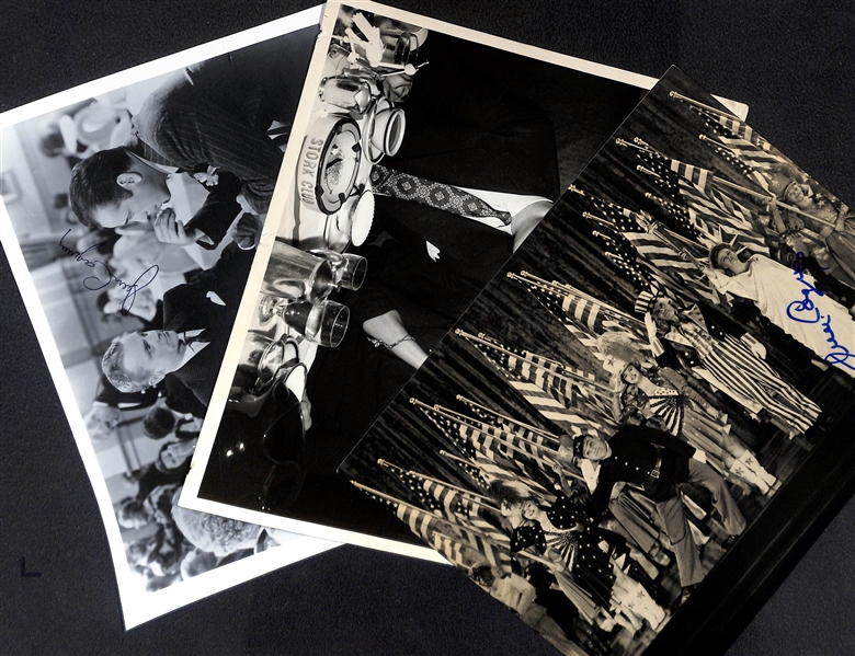 Lot of (3) Actor/Actress Signed Photos - (2) James Cagney Signed 8x10 Photos & Gene Raymond/Jeanette MacDonald - JSA Auction Letter