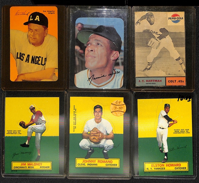 Vintage Assorted Baseball & Golf Cards, Matchbook Covers, Blankets, Etc w. 1969 Maury Wills Topps Super