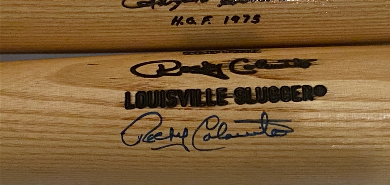 Lot of (3) Signed Baseball Bats - Stan Musial, Ralph Kiner, Rocky Colavito - JSA Auction Letter