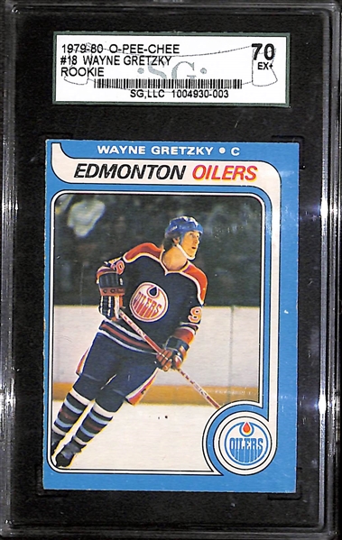 1979-80 O-PEE-CHEE Wayne Gretzky # 18 Graded SG 70 EX+