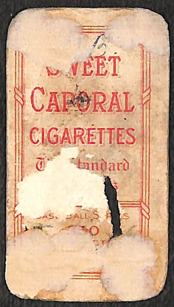 1909-11 T206 Ty Cobb - Bat Off Shoulder (Sweet Caporal Back) - Paper Loss on Back