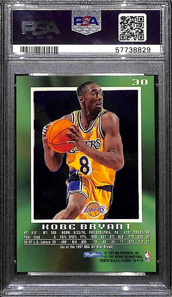 1996 Skybox E-X2000 Kobe Bryant Rookie Card Graded PSA 5 EX