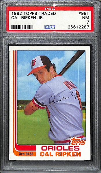 1982 Topps Traded Cal Ripken Jr. #98T Rookie Card Graded PSA 7