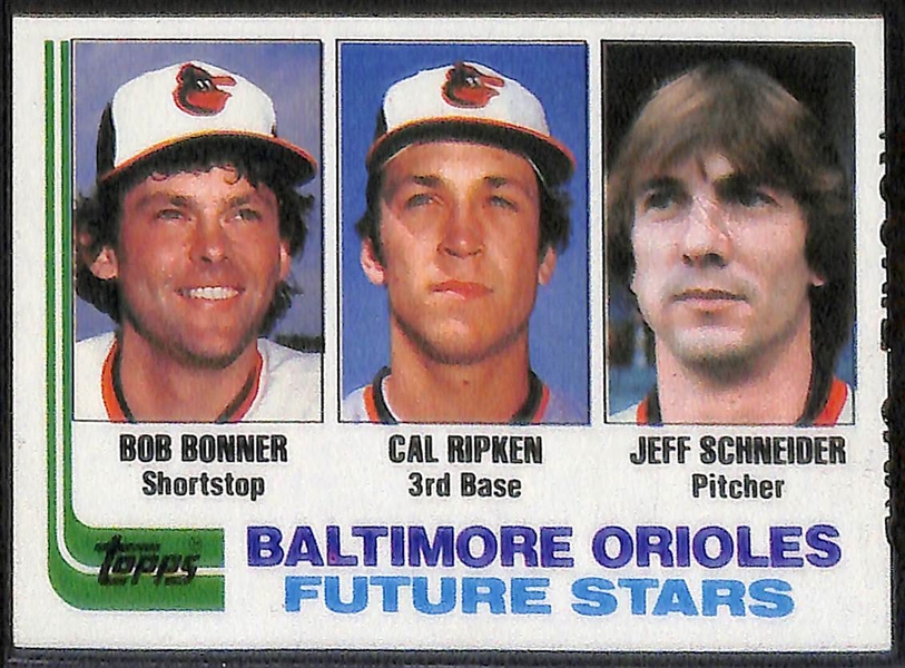 Lot of (3) Cal Ripken Cards - 2001 eTopps Autograph Card (Only 99 Made), and (2) 1981 Topps Rookies (PSA 7 and Non-Graded)